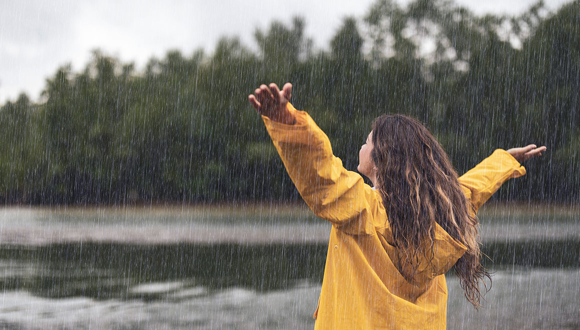 Women Standing in the Rain